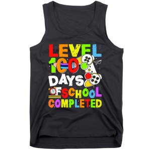 Level 100 Days Of School Completed Funny 100th Day Gaming Tank Top