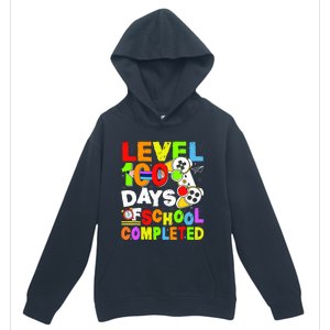 Level 100 Days Of School Completed Funny 100th Day Gaming Urban Pullover Hoodie