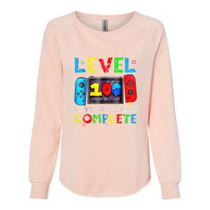 Level 100 Days Of School Complete Gamer Video Games Boy Womens California Wash Sweatshirt