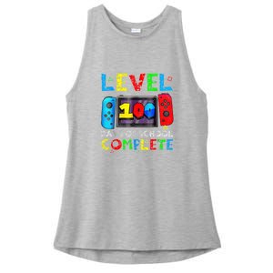 Level 100 Days Of School Complete Gamer Video Games Boy Ladies PosiCharge Tri-Blend Wicking Tank