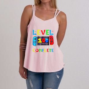 Level 100 Days Of School Complete Gamer Video Games Boy Women's Strappy Tank