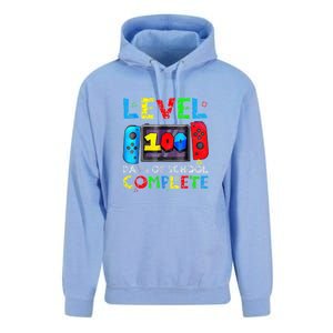 Level 100 Days Of School Complete Gamer Video Games Boy Unisex Surf Hoodie