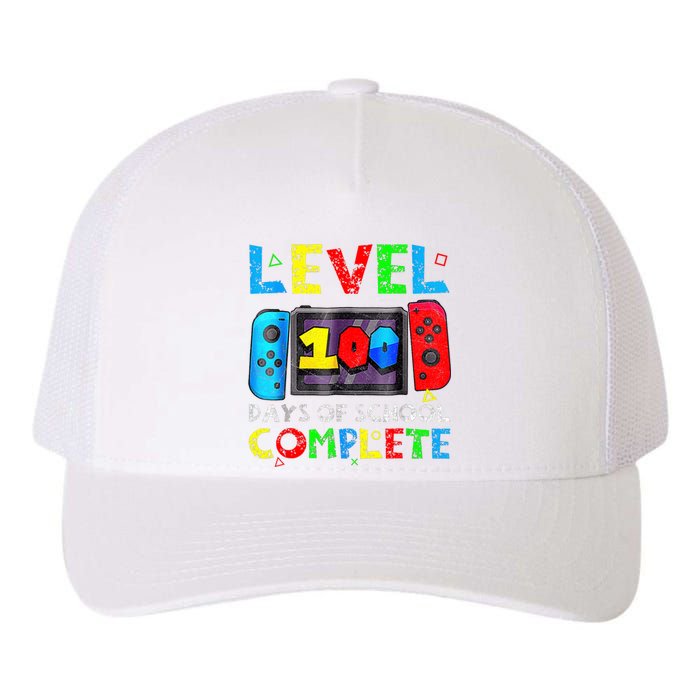 Level 100 Days Of School Complete Gamer Video Games Boy Yupoong Adult 5-Panel Trucker Hat