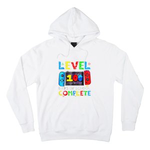 Level 100 Days Of School Complete Gamer Video Games Boy Hoodie