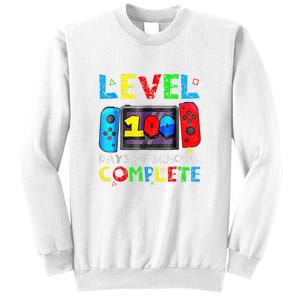 Level 100 Days Of School Complete Gamer Video Games Boy Sweatshirt