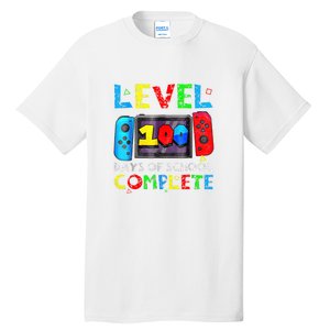 Level 100 Days Of School Complete Gamer Video Games Boy Tall T-Shirt