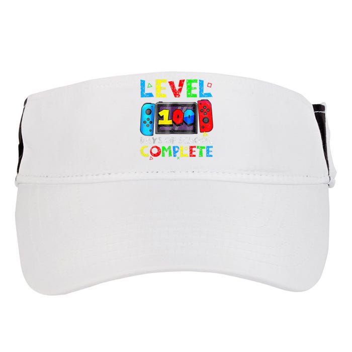 Level 100 Days Of School Complete Gamer Video Games Boy Adult Drive Performance Visor