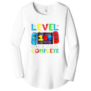 Level 100 Days Of School Complete Gamer Video Games Boy Women's Perfect Tri Tunic Long Sleeve Shirt