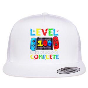 Level 100 Days Of School Complete Gamer Video Games Boy Flat Bill Trucker Hat