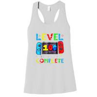 Level 100 Days Of School Complete Gamer Video Games Boy Women's Racerback Tank