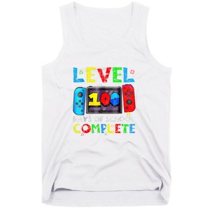 Level 100 Days Of School Complete Gamer Video Games Boy Tank Top