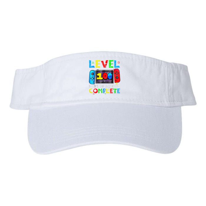 Level 100 Days Of School Complete Gamer Video Games Boy Valucap Bio-Washed Visor