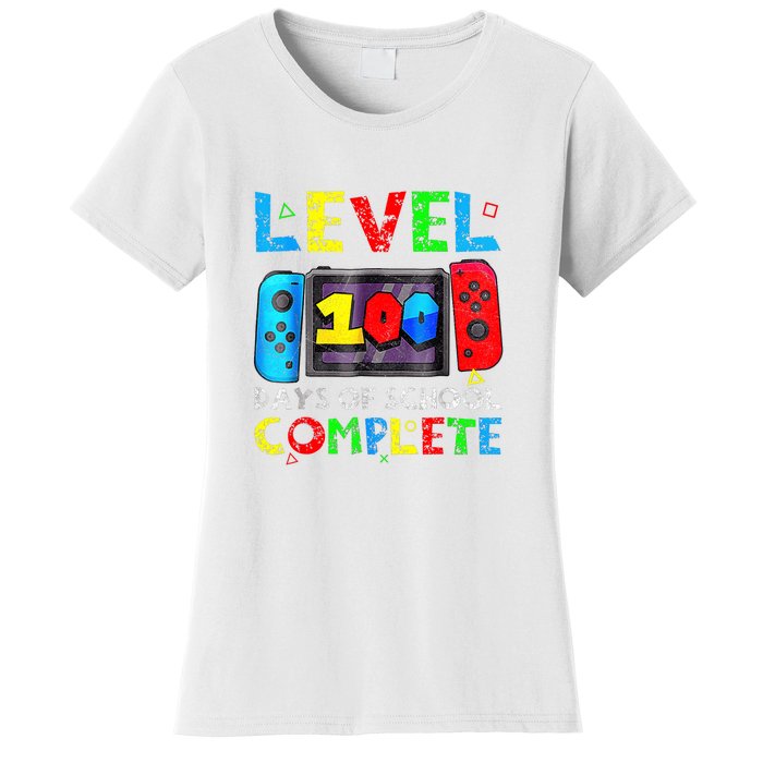 Level 100 Days Of School Complete Gamer Video Games Boy Women's T-Shirt