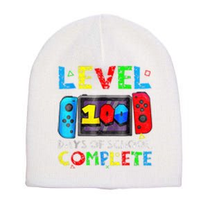 Level 100 Days Of School Complete Gamer Video Games Boy Short Acrylic Beanie