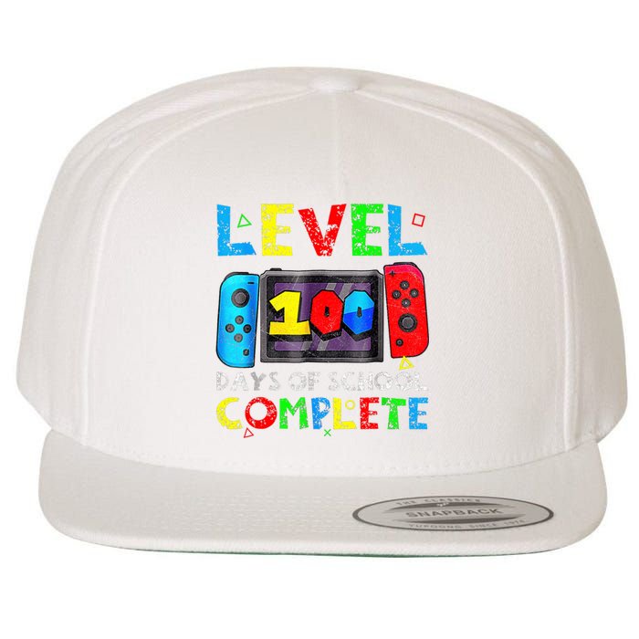 Level 100 Days Of School Complete Gamer Video Games Boy Wool Snapback Cap