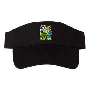 Level 100 Days Of School Completed Video Games Gamer Valucap Bio-Washed Visor