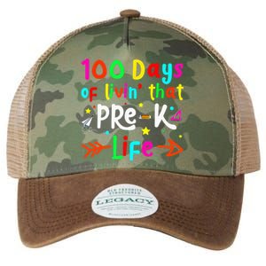 Living 100 Days Of School Pre K Life Teachers Legacy Tie Dye Trucker Hat