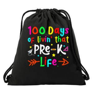 Living 100 Days Of School Pre K Life Teachers Drawstring Bag