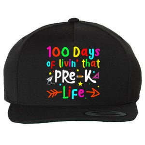 Living 100 Days Of School Pre K Life Teachers Wool Snapback Cap