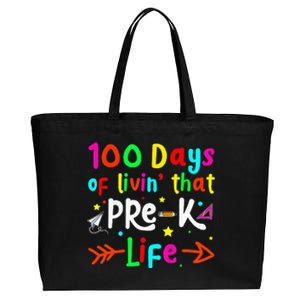 Living 100 Days Of School Pre K Life Teachers Cotton Canvas Jumbo Tote