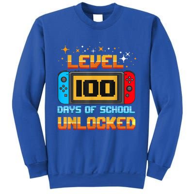 Level 100 Days Of School Unlocked Gamer Funny 100th Day. Sweatshirt