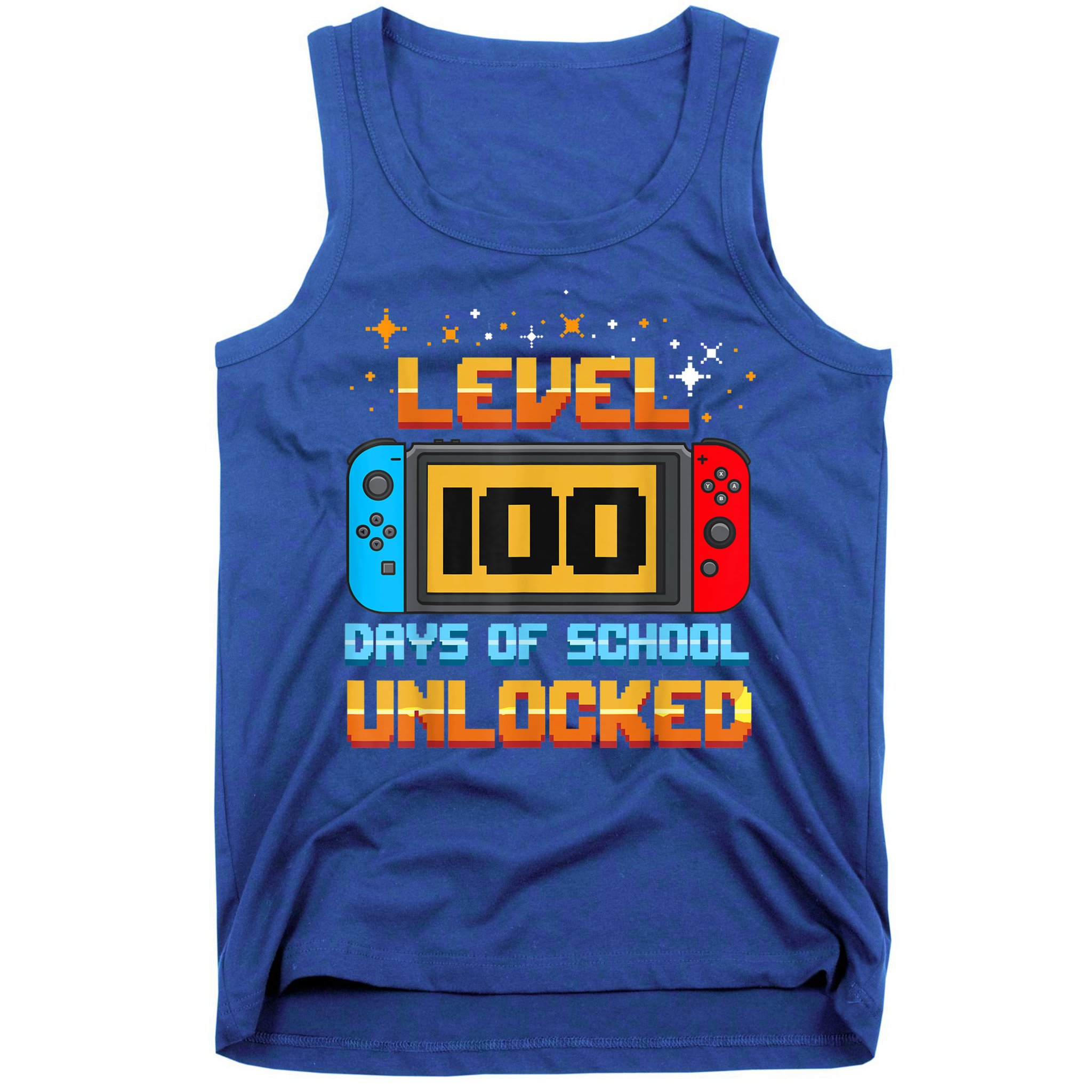 Level 100 Days Of School Unlocked Gamer Funny 100th Day. Tank Top