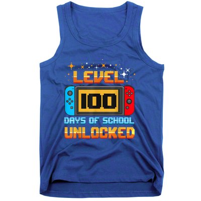 Level 100 Days Of School Unlocked Gamer Funny 100th Day. Tank Top