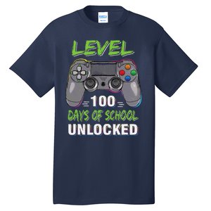 Level 100 Days Of School Unlocked Video Game Controller Tall T-Shirt