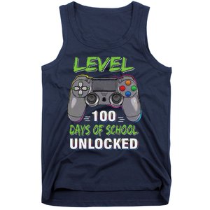 Level 100 Days Of School Unlocked Video Game Controller Tank Top