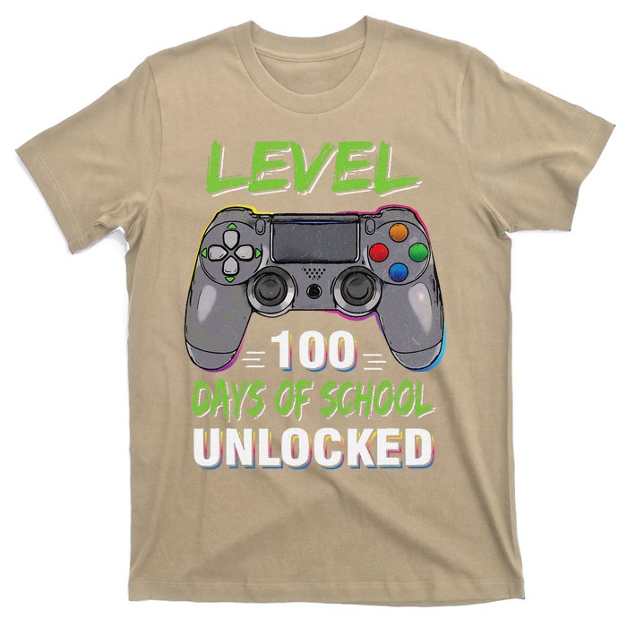 Level 100 Days Of School Unlocked Video Game Controller T-Shirt