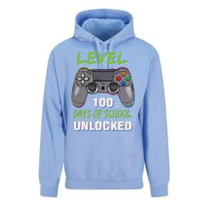 Level 100 Days Of School Unlocked Video Game Controller Unisex Surf Hoodie