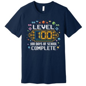 Level 100 Days Of School Complete Funny Gamer Premium T-Shirt