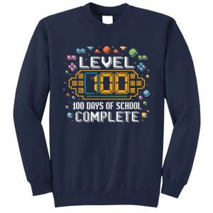 Level 100 Days Of School Complete Funny Gamer Tall Sweatshirt