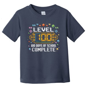 Level 100 Days Of School Complete Funny Gamer Toddler T-Shirt