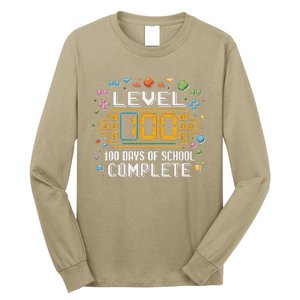 Level 100 Days Of School Complete Funny Gamer Long Sleeve Shirt