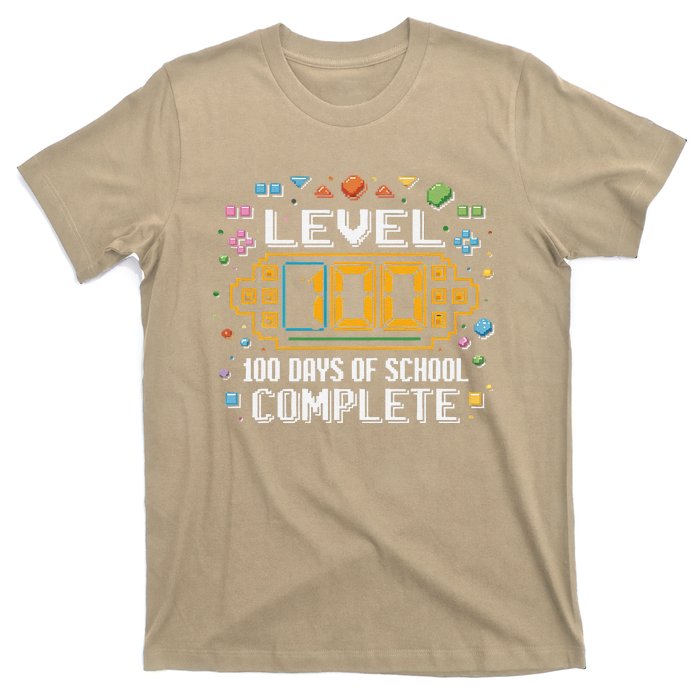 Level 100 Days Of School Complete Funny Gamer T-Shirt