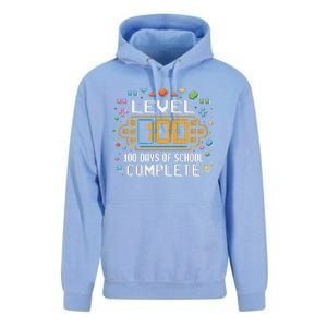 Level 100 Days Of School Complete Funny Gamer Unisex Surf Hoodie