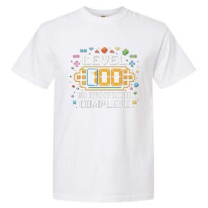 Level 100 Days Of School Complete Funny Gamer Garment-Dyed Heavyweight T-Shirt