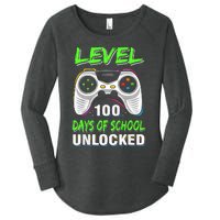 Level 100 Days Of School Unlocked Gamer Video Games Women's Perfect Tri Tunic Long Sleeve Shirt