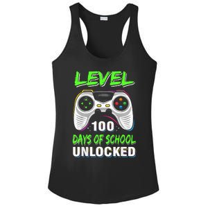 Level 100 Days Of School Unlocked Gamer Video Games Ladies PosiCharge Competitor Racerback Tank