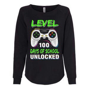 Level 100 Days Of School Unlocked Gamer Video Games Womens California Wash Sweatshirt