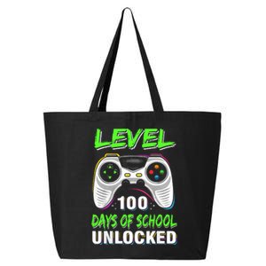 Level 100 Days Of School Unlocked Gamer Video Games 25L Jumbo Tote