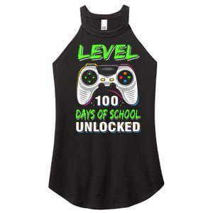 Level 100 Days Of School Unlocked Gamer Video Games Women's Perfect Tri Rocker Tank