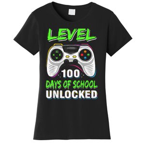 Level 100 Days Of School Unlocked Gamer Video Games Women's T-Shirt