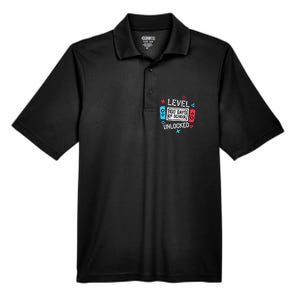 Level 100 Days Of School Unlocked Gamer Video Games Boy Men's Origin Performance Pique Polo