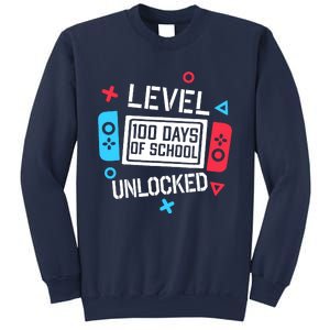 Level 100 Days Of School Unlocked Gamer Video Games Boy Sweatshirt