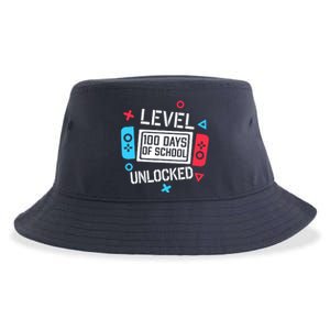 Level 100 Days Of School Unlocked Gamer Video Games Boy Sustainable Bucket Hat