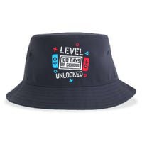 Level 100 Days Of School Unlocked Gamer Video Games Boy Sustainable Bucket Hat