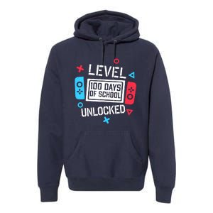 Level 100 Days Of School Unlocked Gamer Video Games Boy Premium Hoodie