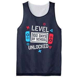 Level 100 Days Of School Unlocked Gamer Video Games Boy Mesh Reversible Basketball Jersey Tank